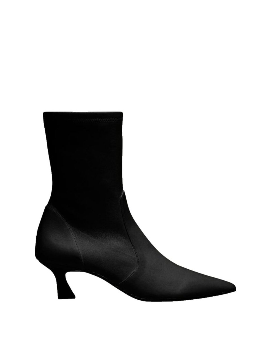 $700 STUART WEITZMAN VINNIE STRETCH SUEDE SOCK POINTY TOE HEEL BLACK 8 (PD19)